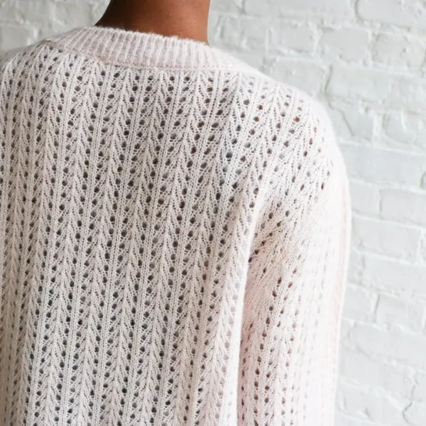 RAGDOLL LA Mohair Blend A Fuzzy Light‎ Pink Pullover Sweater XS - Image 4