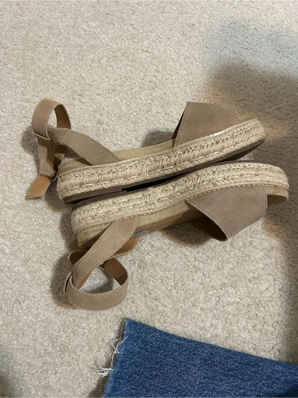 Steve Madden Beige Espadrille Platform Sandals - Tan - Image 3