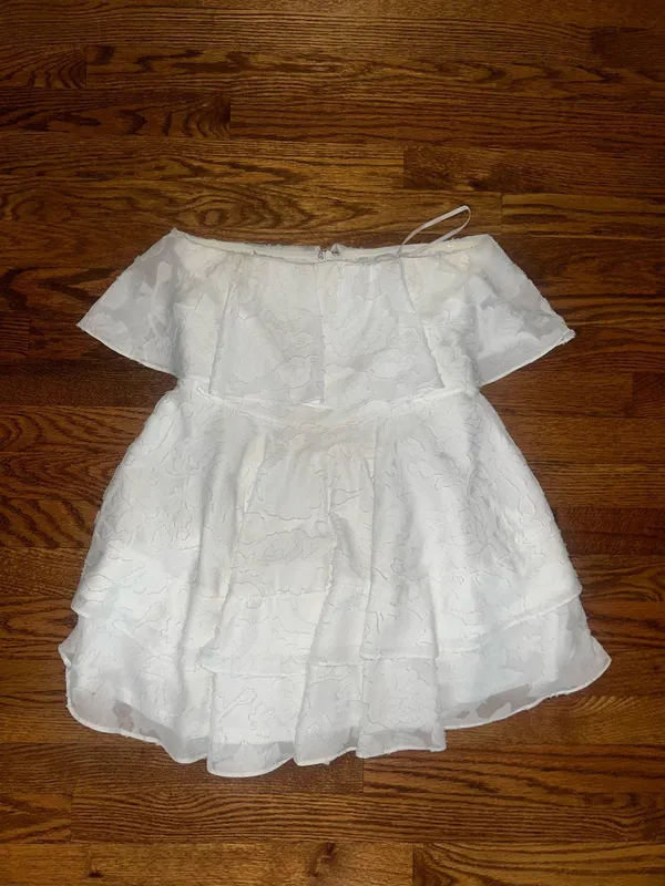 Lulus white lace strapless dress - Image 3