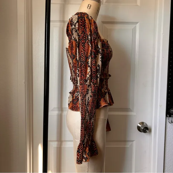 Snake print long sleeve top #snakeprint Size XS - Image 2