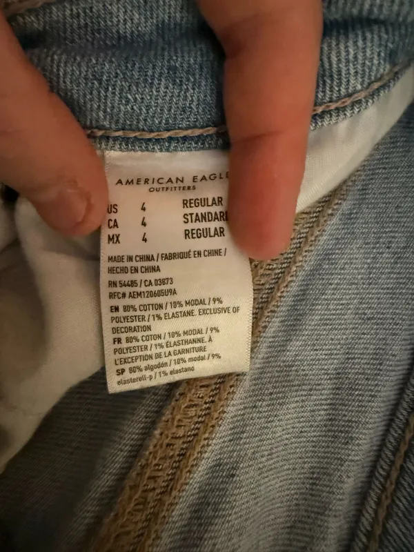 American Eagle Mom Straight Distressed Jeans - Image 3