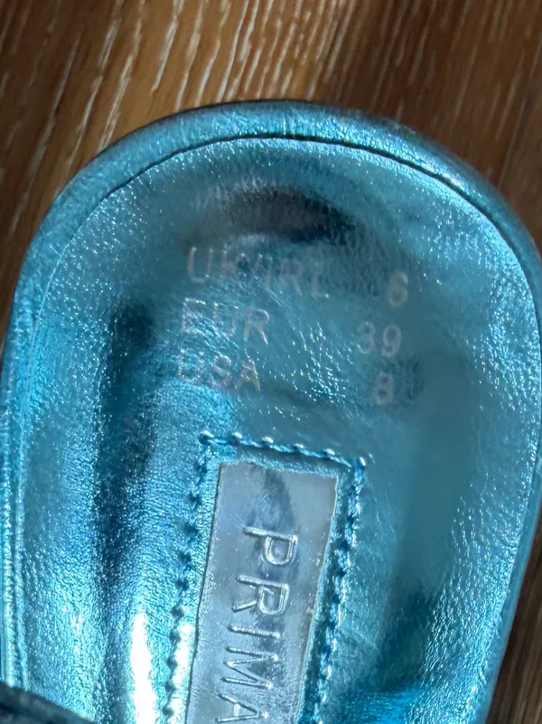 Primark Metallic Teal Strappy Platform Heels - Image 12