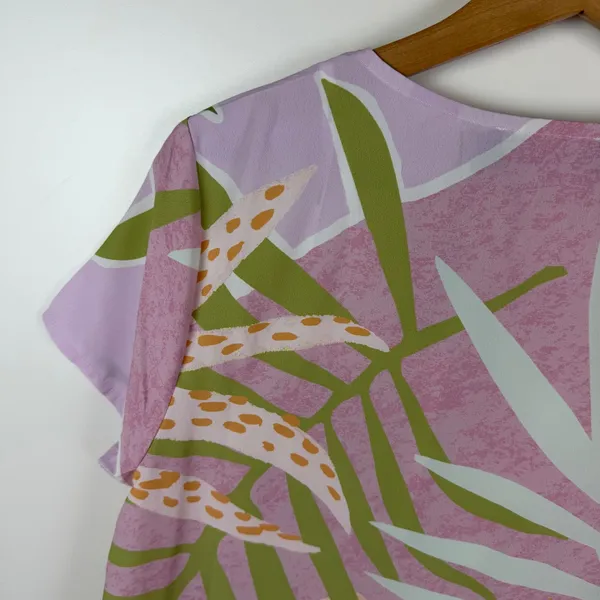 MINKPINK Palm Springs Tee Dress Small Tropical Colorful Pastel Resort‎ Vacation - Image 3