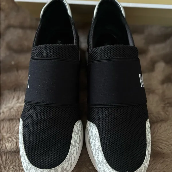 Michael Kors womens Felix Trainer black and white #13 - Image 3