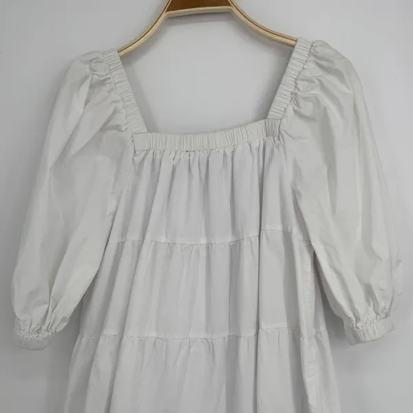 Tuckernuck Pomander Place Halile Dress XS White Tiered Mini Coastal Preppy - Image 6