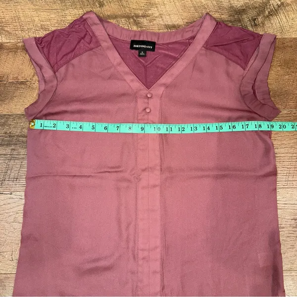 Fortune + Ivy Mauve Button-Front Women's Top - Image 9