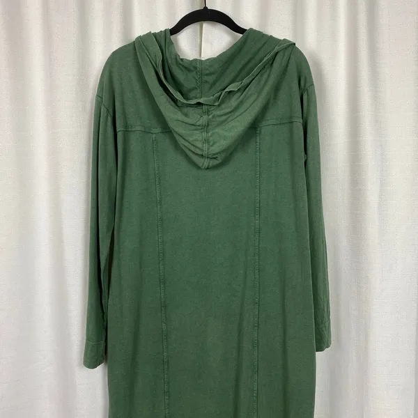 Anthropologie Daily Practice Green Hooded Maxi Dress Sz.XS - Image 11