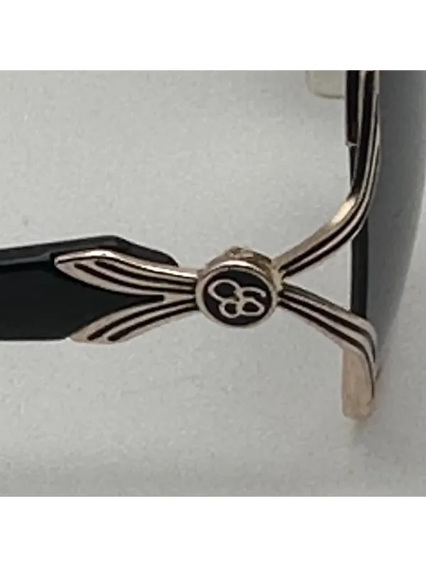 Jessica Simpson Gold Tone Square Gradient Sunglasses Black Temples - Image 9