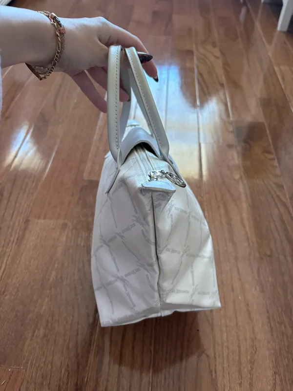 Longchamp limited edition metallic modele depose monogram small le pliage bag - Image 2