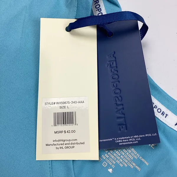 Aeropostale Sport Blue Athletic Top Large New with imperfection Retail $42 - Image 3