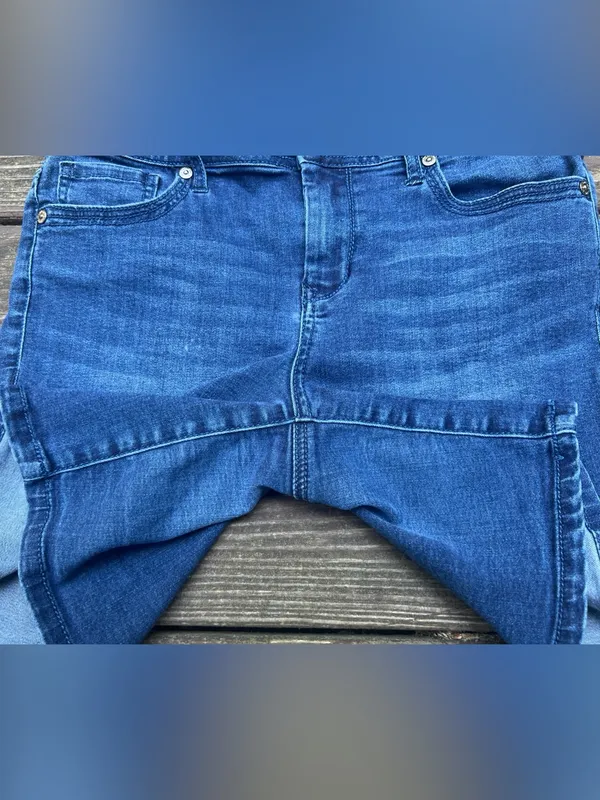 Seven7 Women’s Blue Denim Casual Stretch 5 Pocket Streetwear Bermuda Shorts|Sz:6 - Image 7