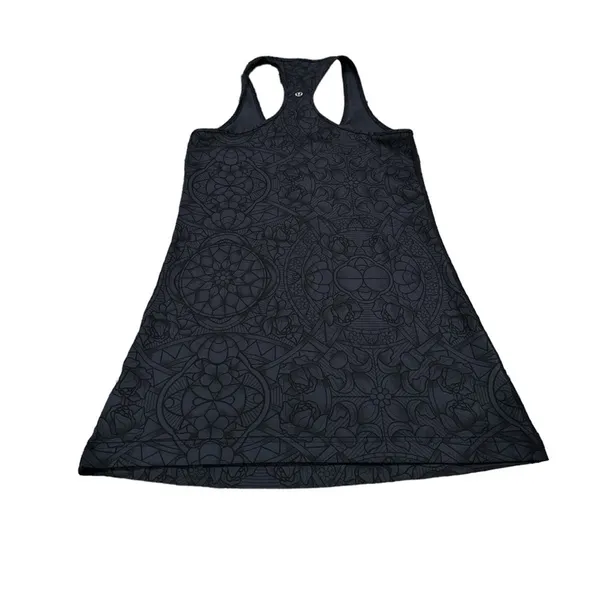 Lululemon Rare Mosaic Floral Blue Inkwell Print Racerback Tank Top - Image 4