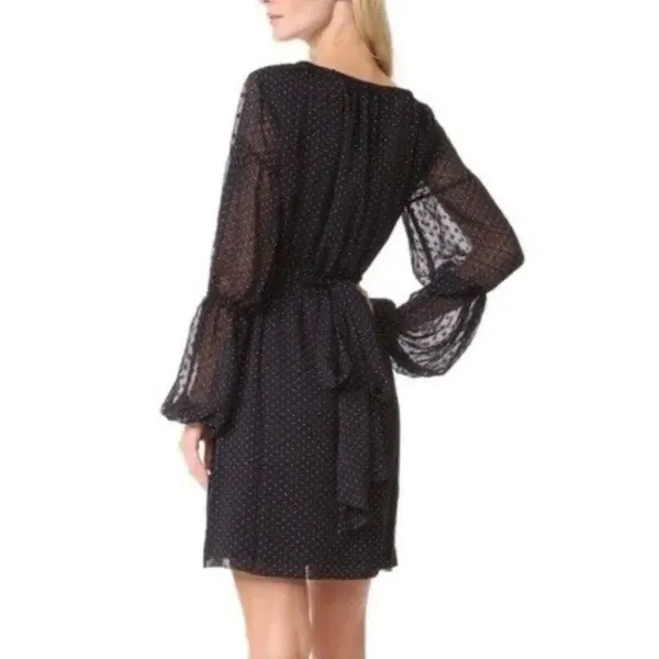 Club Monaco black Jowdie polka dot wrap dress size 6 - Image 2