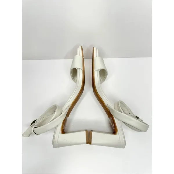 Nordstrom Rack Sandals Womens Size 5.5 Bone‎ Strappy Faux Leather - Image 6
