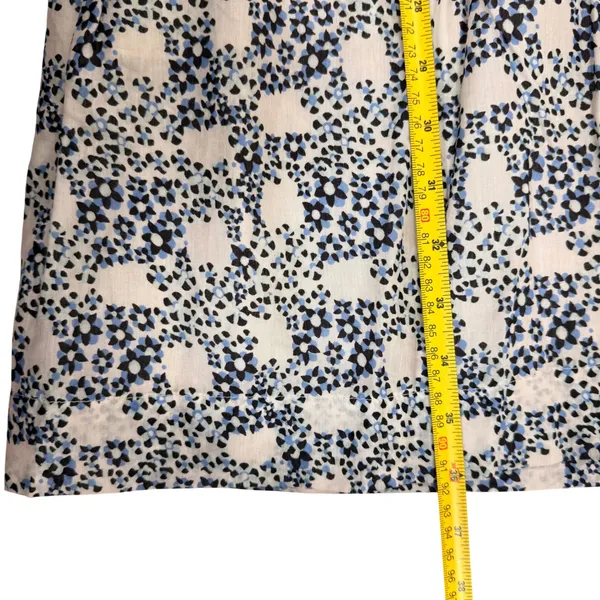 Anthropologie V-neck Plunge Tunic Mini Dress Blue Floral Crochet Tassel Large‎ - Image 16