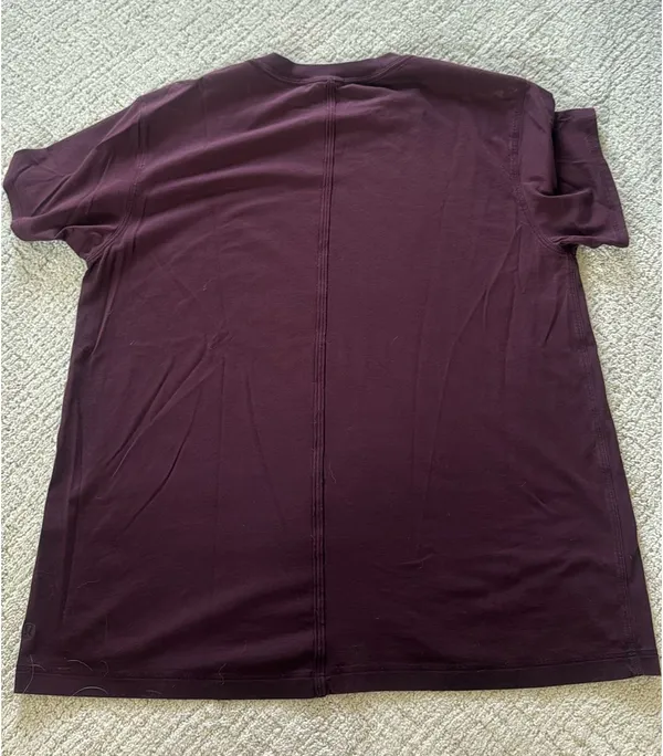 Lululemon All Yours Cotton Tee Cassis 8  - Image 4