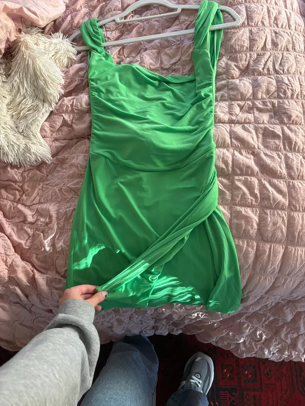 Tiger Mist Green  Mini Dress - Image 2