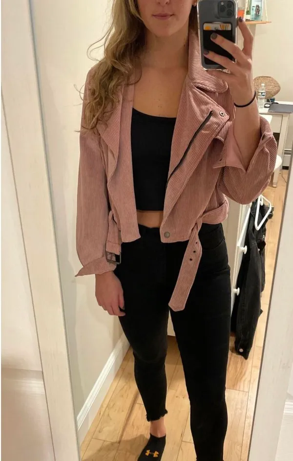 Nasty Gal Pink Corduroy Jacket - Image 2