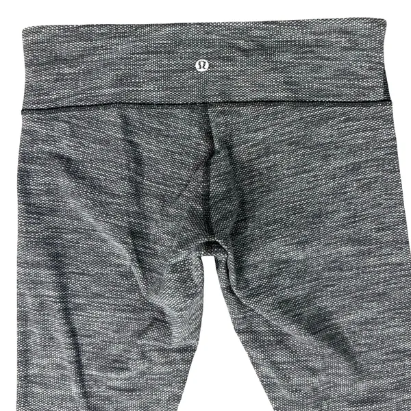 Lululemon Black Gray Circles Wunder Under Coco Pique Low Rise Leggings size 6 - Image 3
