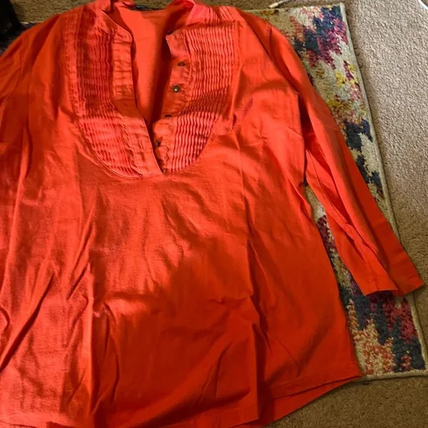 Ralph Lauren‎ large orange blouse - Image 5