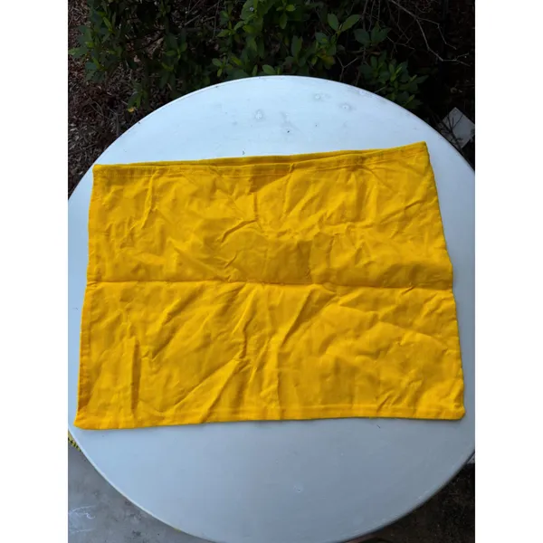 La Bagagerie Paris Yellow‎ Woven Handbag Dust Bag Silver Logo 18.5x14.5 - Image 2