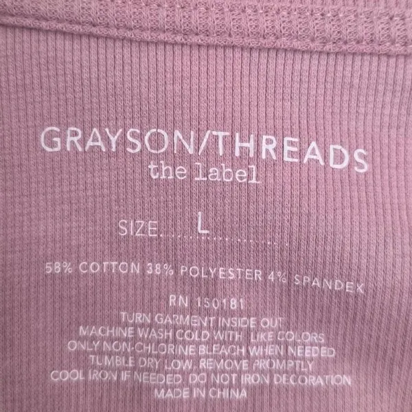 Wild West Austin, TX Grayson Threads Waffle Knit Crop Tee Mauve Size Large - Image 2