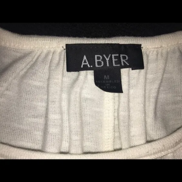 A. Byer‎ White Shirt with Lace Shoulder Det… - Image 2