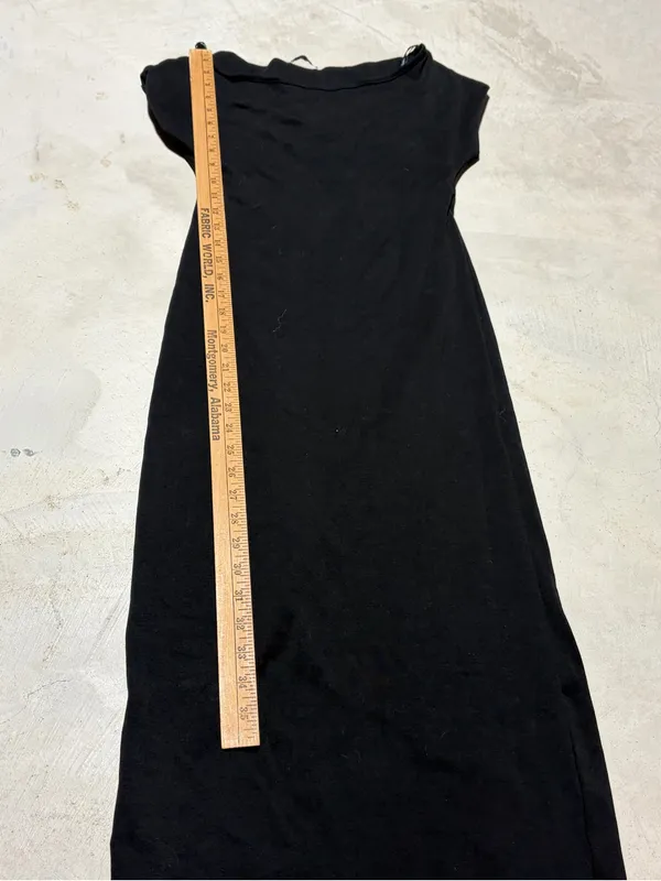 Zara Black Slim fit midi maxi Dress elegant medium - Image 4