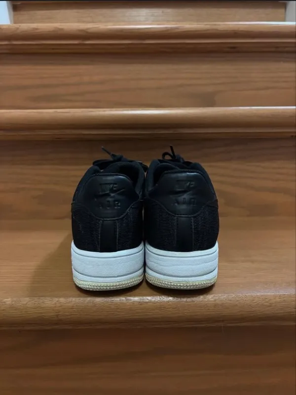 Nike Air Force 1 Flyknit 2.0 Shoes Black and White Sneakers - Image 3