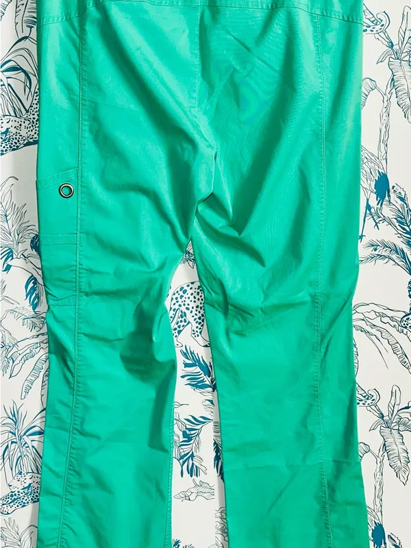 healing hands Teal Drawstring Utility Joggers with Black Waistband - Image 2