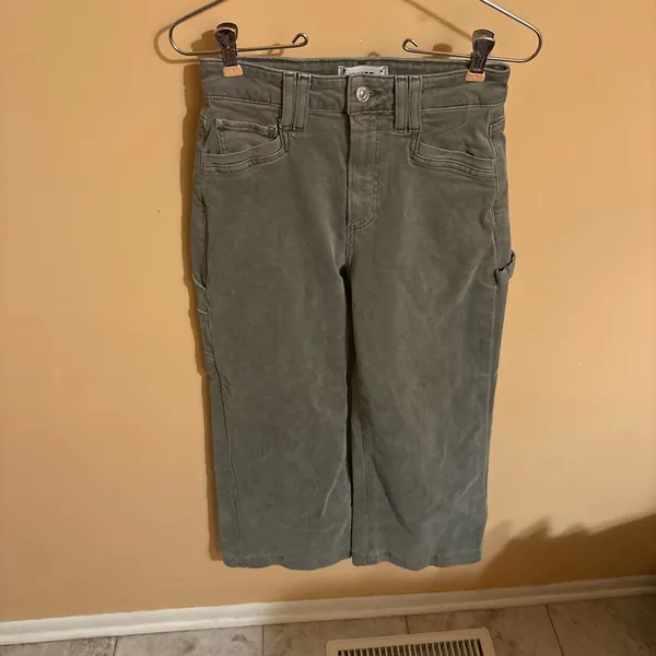 Paige Anessa Carpenter Wide Leg Crop Jeans in Vintage Sweet Succulent - Image 4