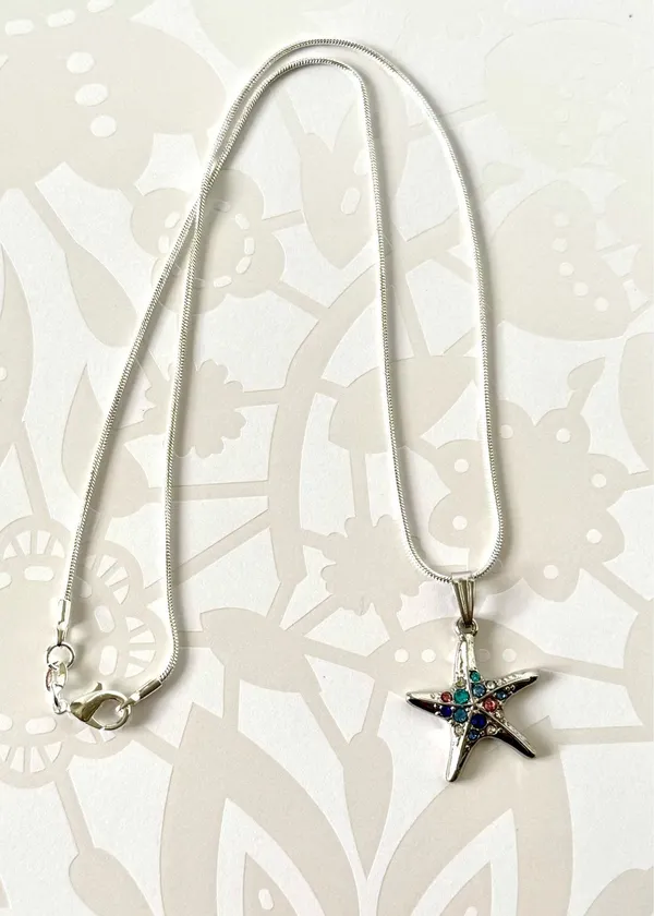 Starfish Pendant Necklace Silver - Image 2