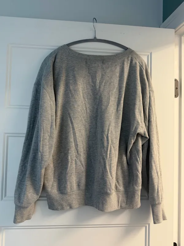 Grey patchwork crewneck Gray Size L - Image 4