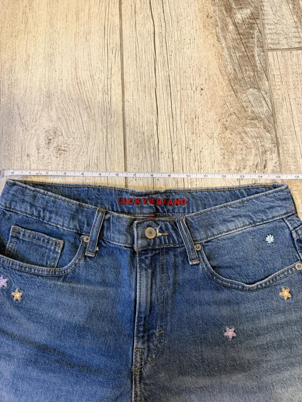 Lucky Brand Floral Embroidered Denim Shorts - Image 2