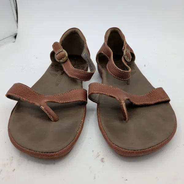 KEEN City of Palms Posted Sandals Brown Leather Flat Thong Womens‎ 7.5 1012390 - Image 3