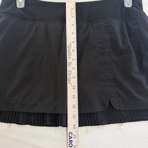 Mondetta Black Perforated Pleated Active Skort Womens‎ Large Tennis Golf Running - Image 7