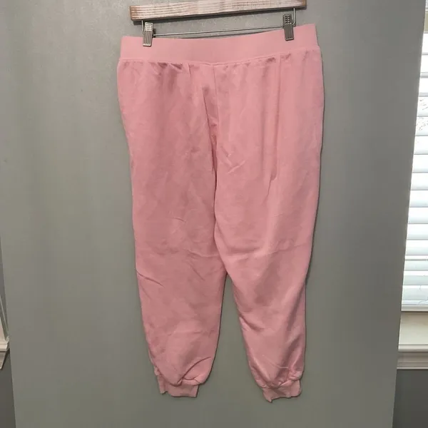 Friends Women Pajama Set Pink Starlight Henley Graphic Joggers Size Medium 8-10 - Image 5