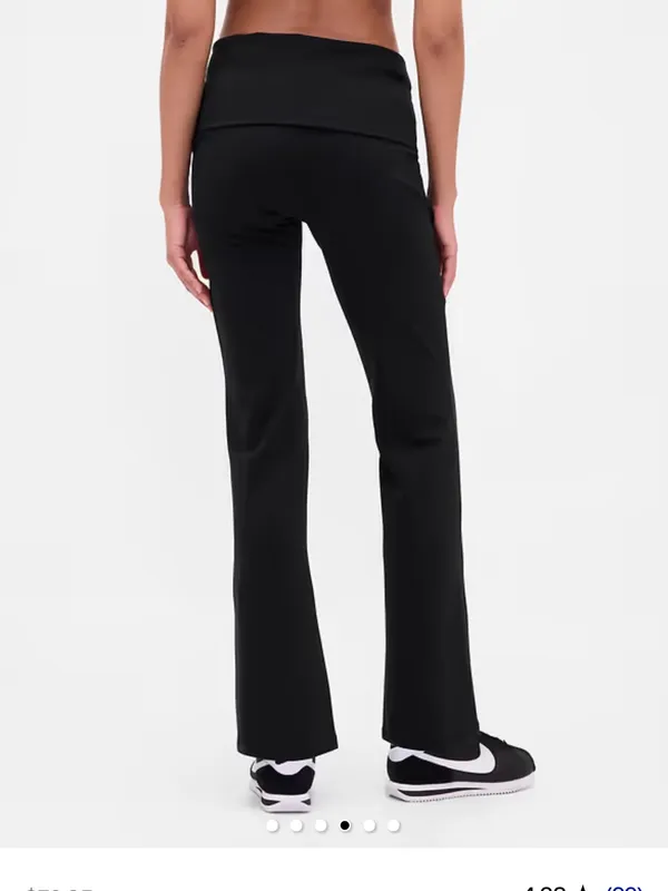 GAP foldover black flare leggings M - Image 2