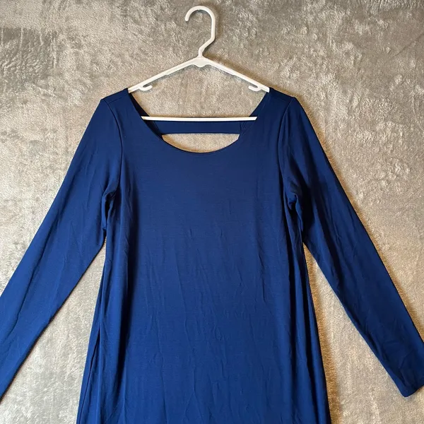 Eileen Fisher Shift Dress Keyhole Back 3/4 Sleeve Modest Women’s Small‎ - Image 2