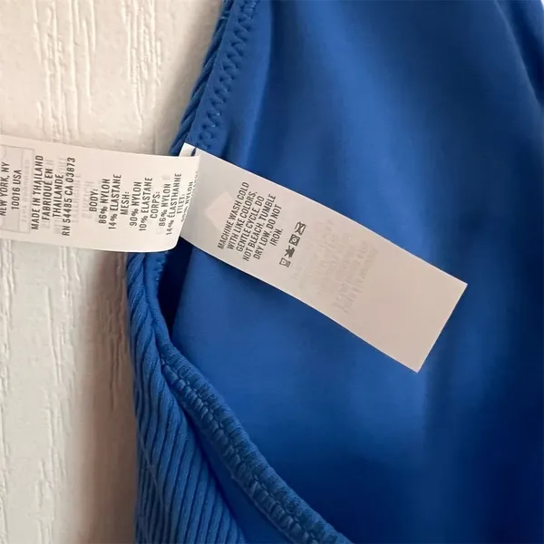 Aerie Women's Size Medium‎ Blue Strappy Sports Bra V-Neck Yoga Pilates - Image 7