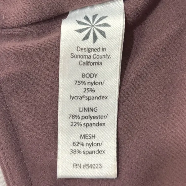 Athleta Mesh Inset High Rise Leggings Plum Mauve Womens Small - Image 7