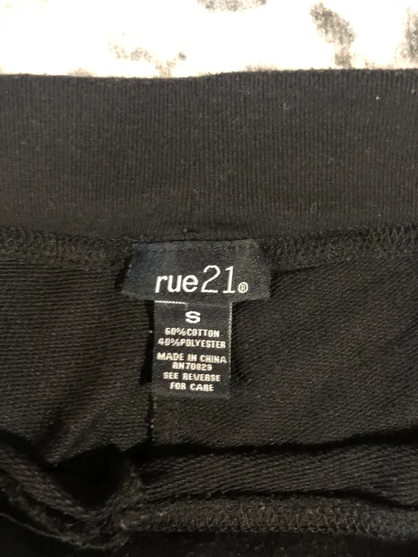 Rue 21 Black Sweatpants With Bedazzled Bow - Image 5
