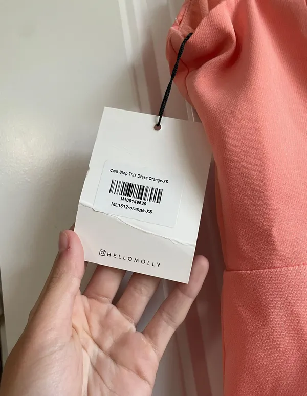 Hello Molly Mini Coral/Pink Dress - Image 3