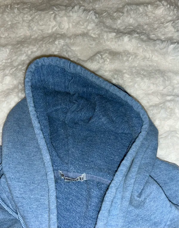 Forever 21 Cropped Hoodie Blue Sweatshirt - Image 10