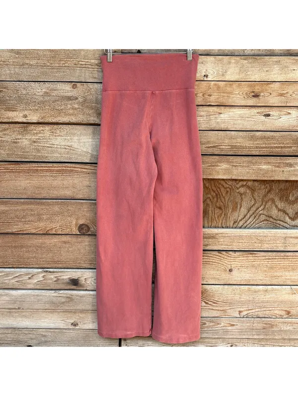 Pink Flare Leggings | High Waist | S - Image 4