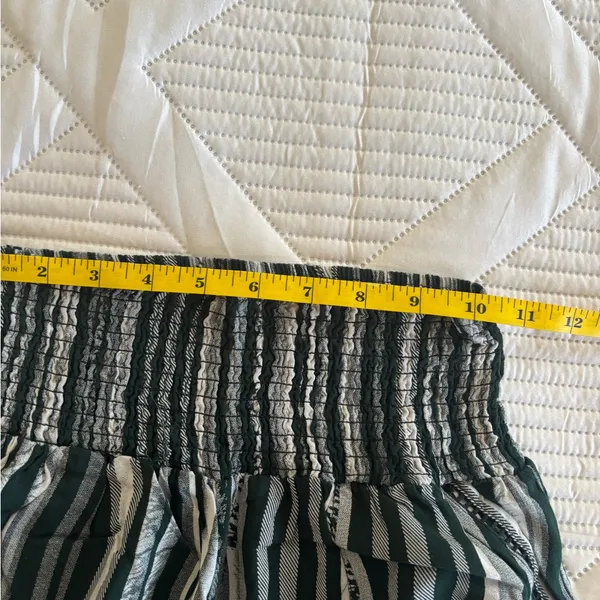 Striped Wide Leg Pants Black - Image 5