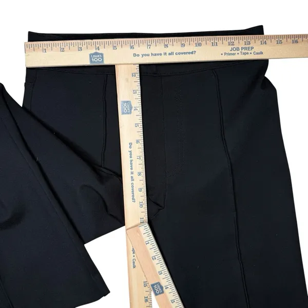 Spanx Pants M SPANXsmooth PerfectFit Black Ponte High Rise Flare Stretch Pull On - Image 7
