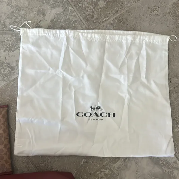 Coach Polished Pebble Leather Restored Day Tote in Brass/Brick Red, New +DustBag - Image 12