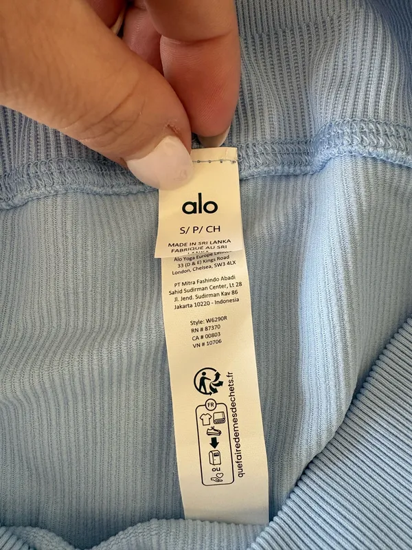 Alo Yoga Seashell Blue Seamless Ribbed Set - Image 6