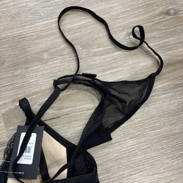 Fredericks Of Hollywood Corset Womens Size Large Black Lace Set NEW Lingerie - Image 5